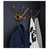 KÄMPIG 4-armed swivel hook, brass-colour