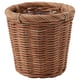 KAKTUSFIKON, brown wicker basket, hand-woven rattan with natural look, sturdy circular design.