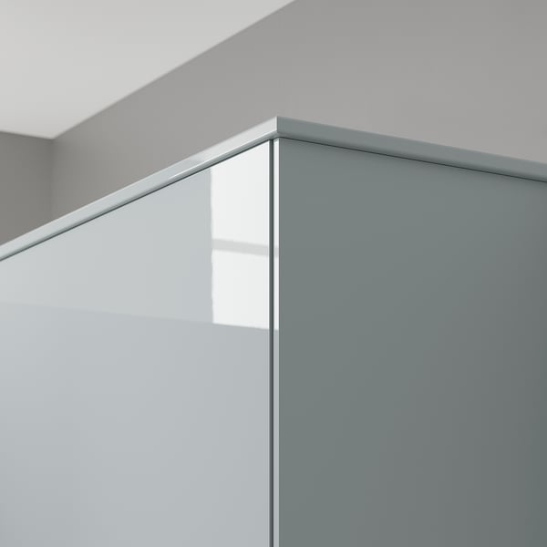 KALLARP Deco strip, high-gloss light grey-blue, 221 cm