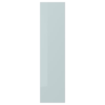 KALLARP Door, high-gloss light grey-blue, 20x80 cm