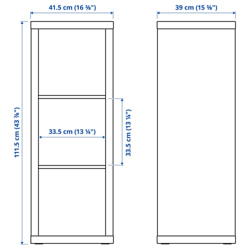 KALLAX Shelving unit, black-brown, 42x112 cm