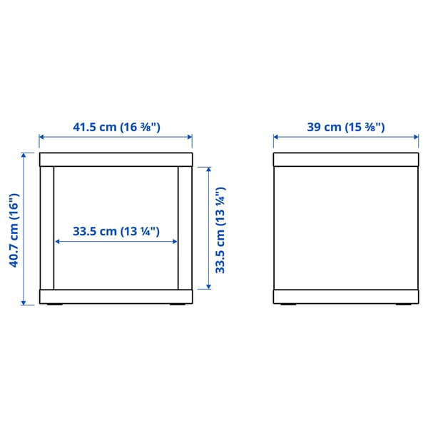 KALLAX Shelving unit, white stained oak effect, 42x41 cm