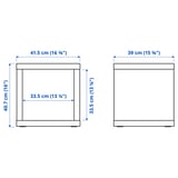 KALLAX Shelving unit, white stained oak effect, 42x41 cm