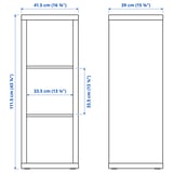KALLAX Shelving unit, white stained oak effect, 42x112 cm