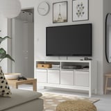 KALLAX Tv bench with underframe, white, 147x39x78 cm