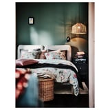 KAPPELAND / HEMMA Pendant lamp, rattan/black