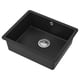 Option: KILSVIKEN Inset sink, 1 bowl, black quartz composite, 56x46 cm