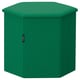 KJUGE Pouffe with storage, Vissle deep green