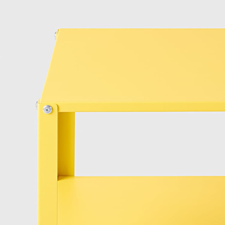 KNARREVIK bedside table, bright yellow, 42x34 cm IKEA