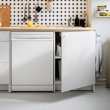 KNOXHULT Base cabinet with door and niche, white, 120x61x91 cm