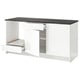 KNOXHULT Base cabinet with doors and drawer, high-gloss white, 180 cm