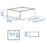 KOMPLEMENT Drawer with framed front, white, 50x35 cm