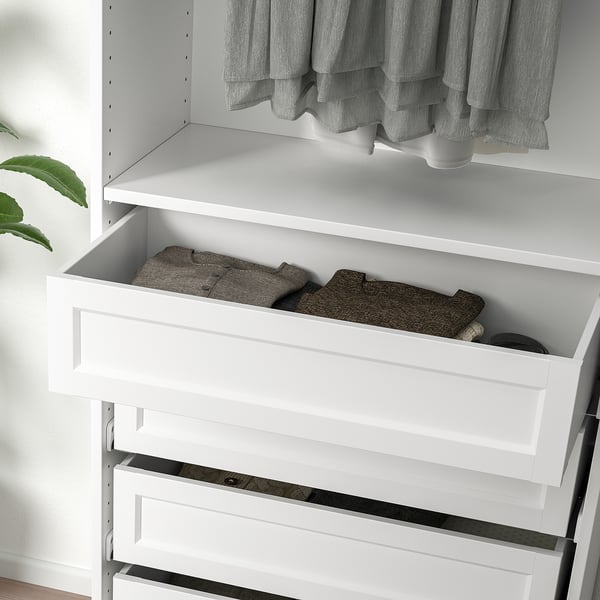 KOMPLEMENT Drawer with framed front, white, 75x35 cm