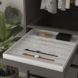 KOMPLEMENT Pull-out tray with insert, dark grey/light grey, 50x58 cm
