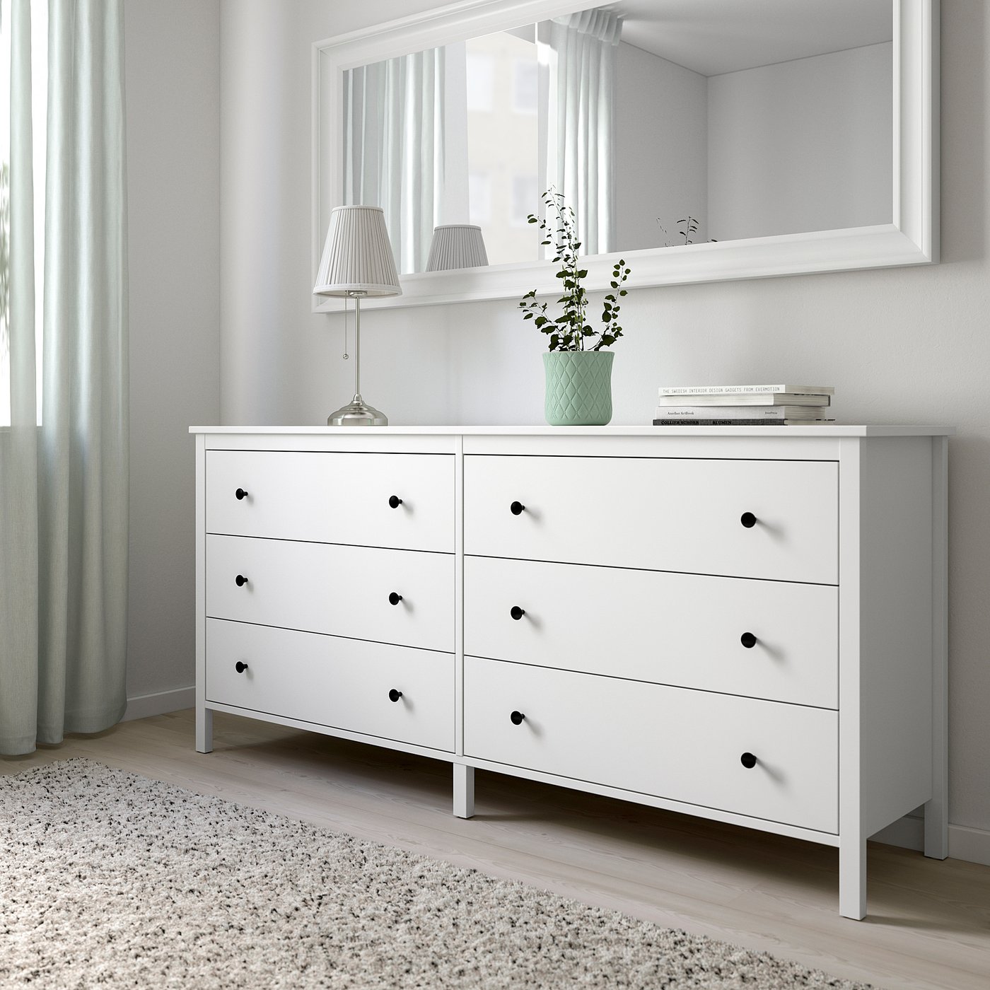 KOPPANG chest of 6 drawers, white, 172x44x83 cm - IKEA
