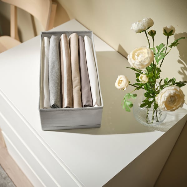 KOSINGEN Box, light grey, 20x38x12 cm