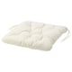 KUDDARNA cushion: white, square, padded, outdoor use, ties on corners.