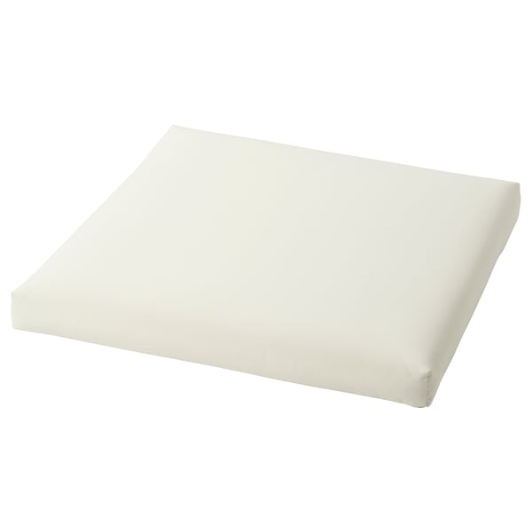 KUDDARNA: cream cushion, recycled polyester, square, anti-slip dots, outdoor use.