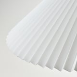KUDDLAVA Pendant lamp shade, pleated white, 59 cm