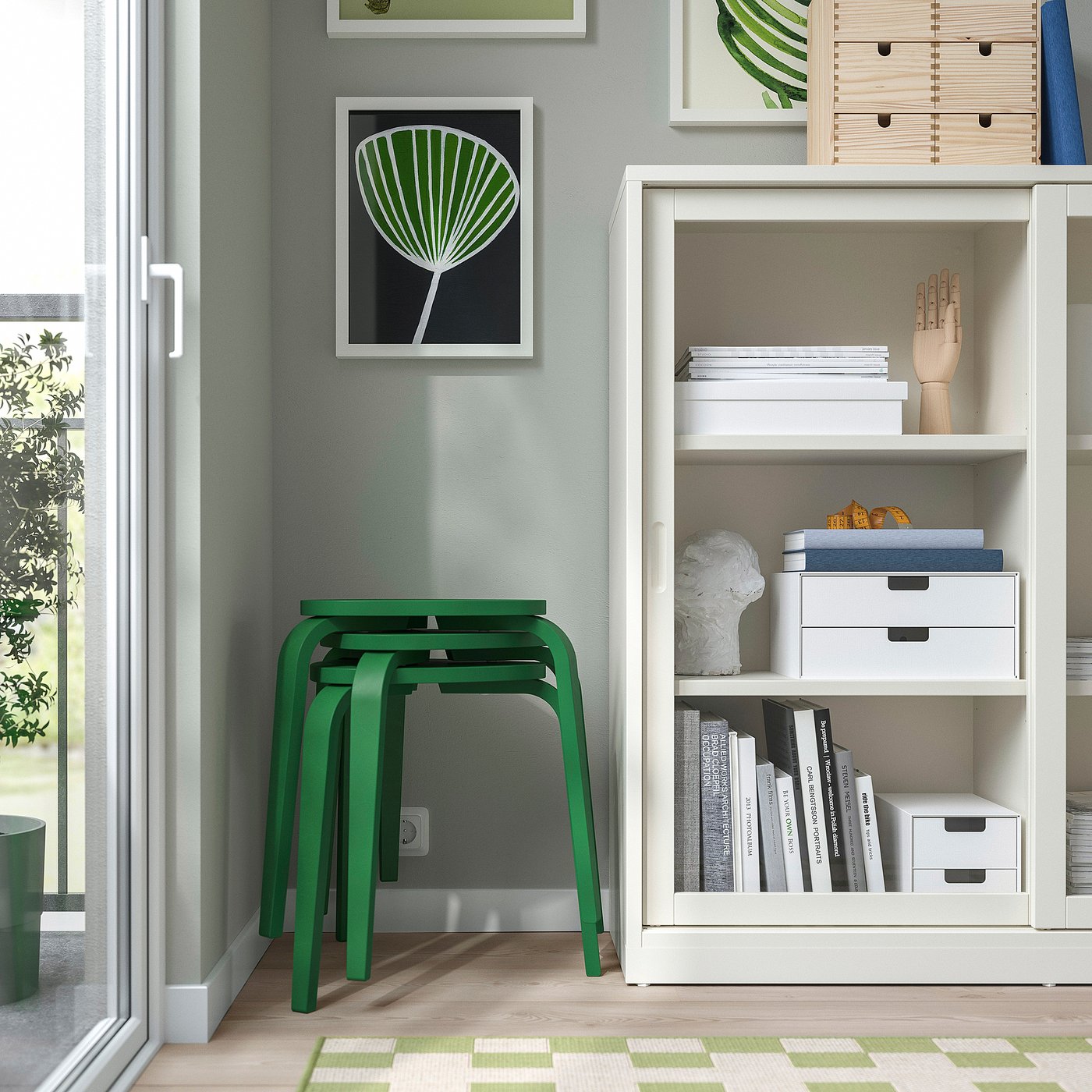 【2脚セット】IKEA スツールシルレKYRRE グリーン廃盤 KYRRE stool, green - IKEA