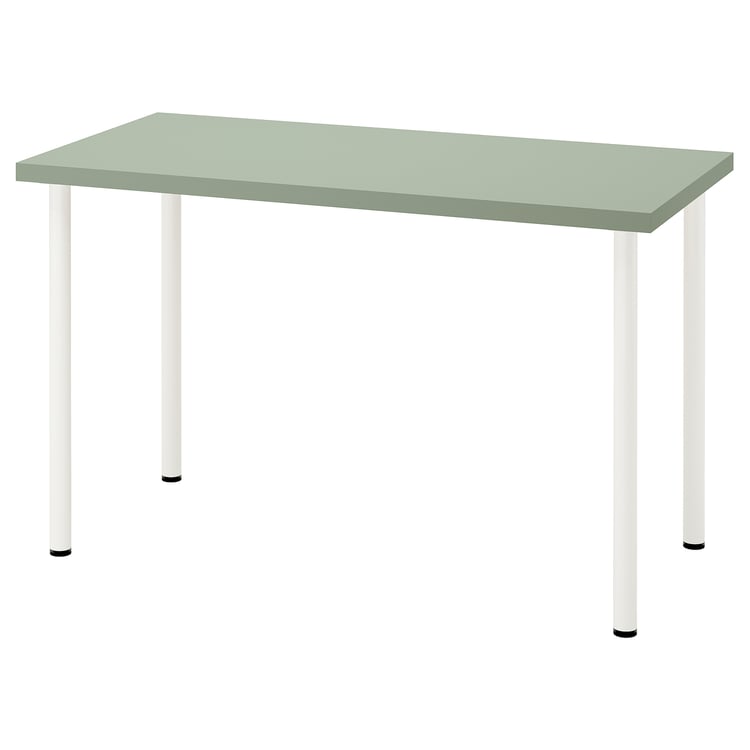 LAGKAPTEN / ADILS Desk, light green/white, 120x60 cm IKEA