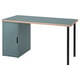 Option: LAGKAPTEN / ALEX Desk, grey-turquoise/black, 140x60 cm