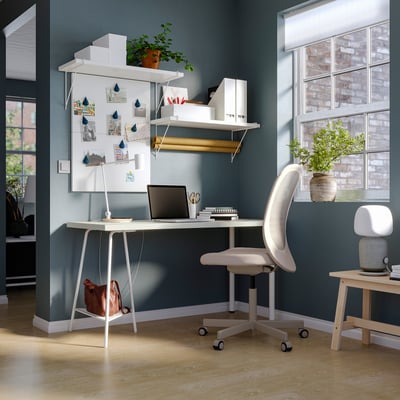 LAGKAPTEN / TILLSLAG Desk, white, 140x60 cm