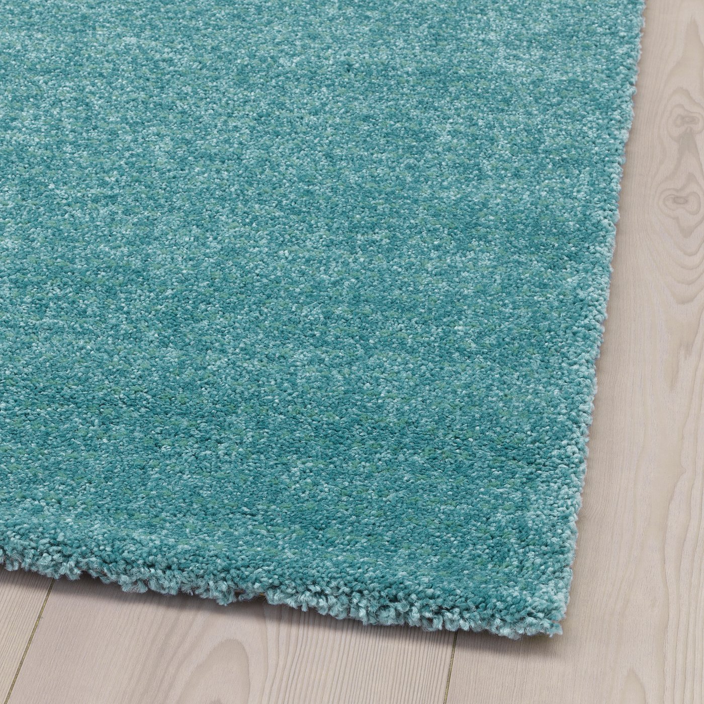 LANGSTED Rug, low pile, turquoise, 60x90 cm IKEA