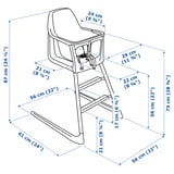 LANGUR Junior/highchair, white