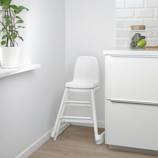 LANGUR Junior/highchair with tray, white
