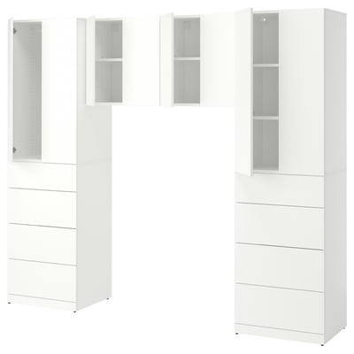 LASTARE Storage combination, white, 240x42x201 cm