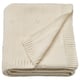 LEN Blanket, white/knitted, 70x90 cm