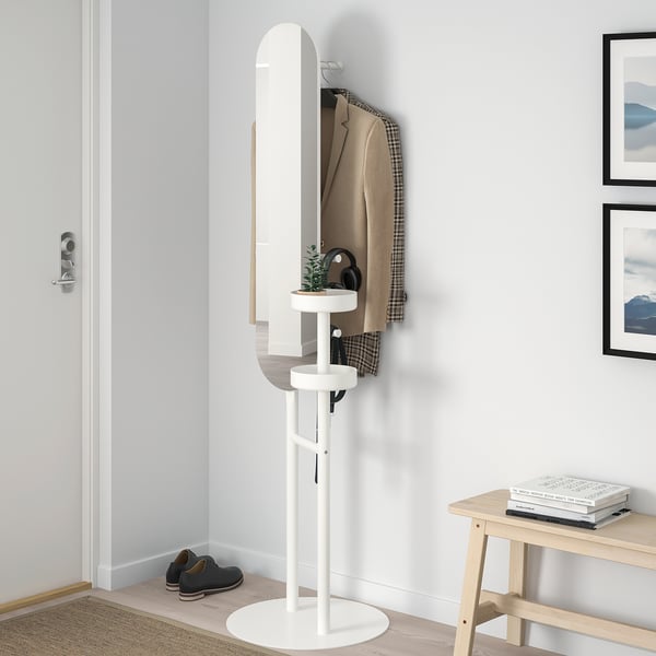 Lierskogen Valet Stand With Mirror White Ikea
