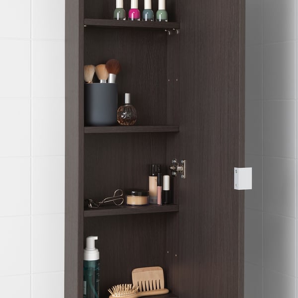 LILLÅNGEN Wall cabinet with 1 door - black-brown - IKEA