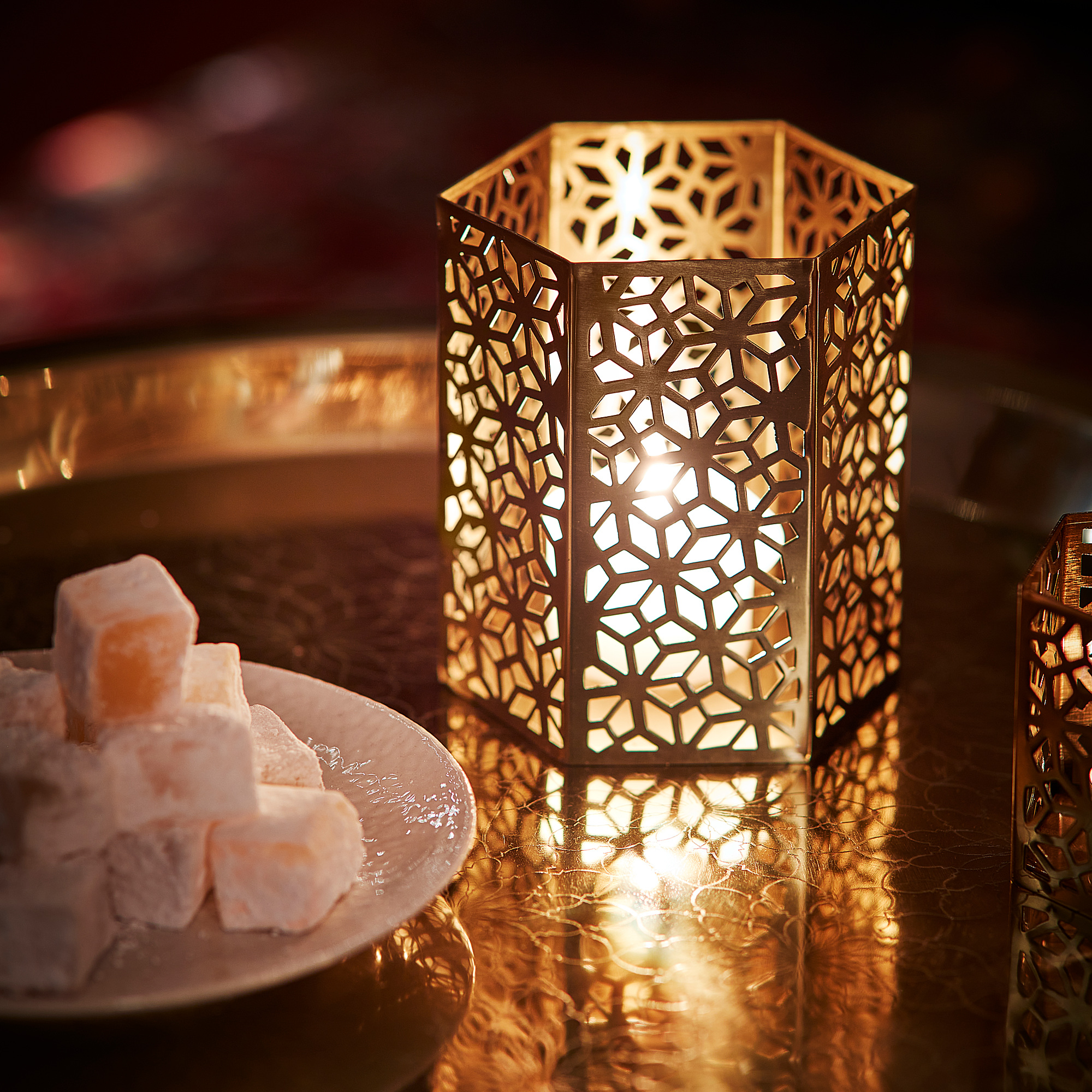 LJUVARE Tealight holder, goldcolour, 15 cm IKEA