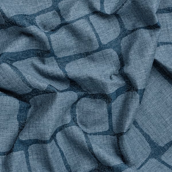 LÖNNSTÄVMAL Block-out curtains, 1 pair, blue/with heading tape, 145x300 cm