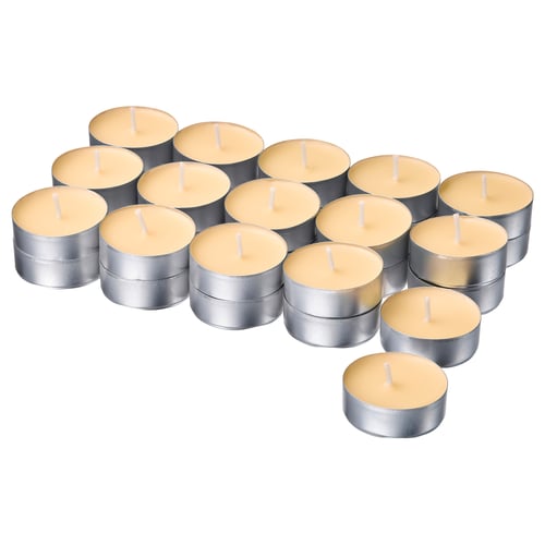 LOTSFÅGEL Scented tealight, Peach light orange, 3.5 hr