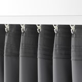 MAJGULL Block-out curtains, 1 pair, grey/with heading tape, 145x300 cm