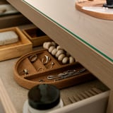 MALM Dressing table, white stained oak veneer, 120x41 cm