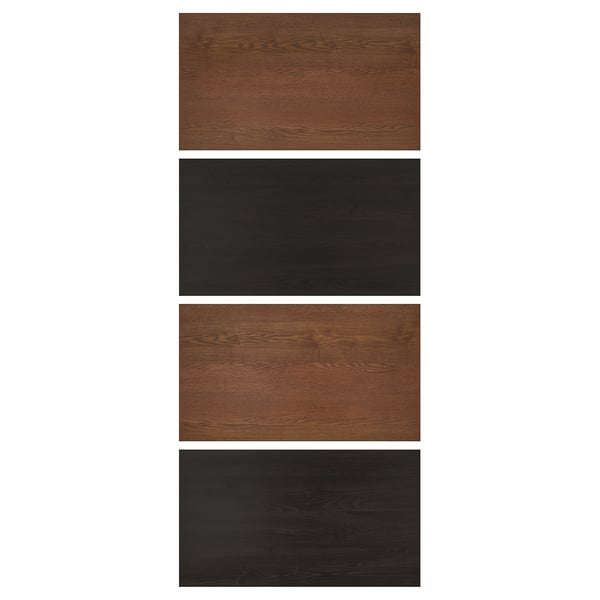 Mehamn 4 Panels For Sliding Door Frame Black Brown Stained Ash Effect Brown Stained Ash Effect Ikea