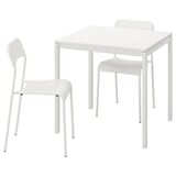 MELLTORP / ADDE Table and 2 chairs, white, 75 cm