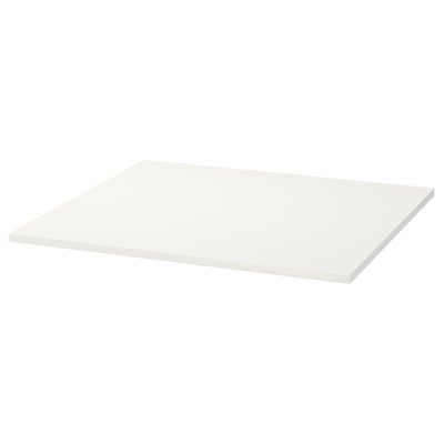 MELLTORP: white square table top; sleek, minimalist, moisture-resistant design.