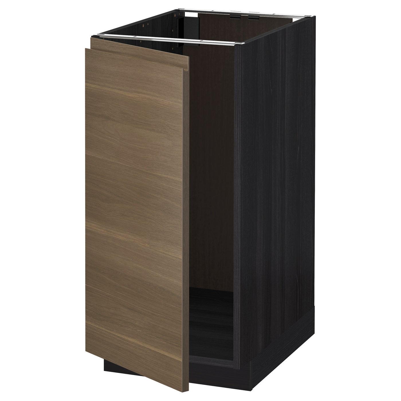 METOD خزانة قاعدة لحوض/فرز نفايات أسود/Voxtorp شكل خشب الجوز IKEA METOD خزانة قاعدة لحوض/فرز نفايات أسود/Voxtorp شكل خشب الجوز IKEA