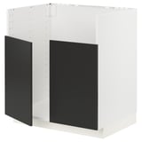 METOD Base cab f TALLSJÖN sink, white/Nickebo matt anthracite, 80x60 cm