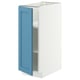 METOD Base cabinet with shelves, white/Lerhyttan blue, 30x60 cm