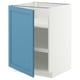 METOD Base cabinet with shelves, white/Lerhyttan blue, 60x60 cm