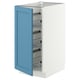 METOD Base cabinet with wire baskets, white/Lerhyttan blue, 40x60 cm