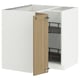 METOD Corner base cabinet with carousel, white/Forsbacka oak, 88x88 cm