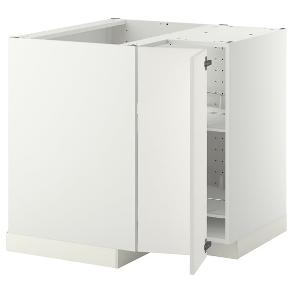 Metod Corner Base Cabinet With Carousel White Haggeby White Ikea