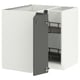 METOD Corner base cabinet with carousel, white/Voxtorp dark grey, 88x88 cm